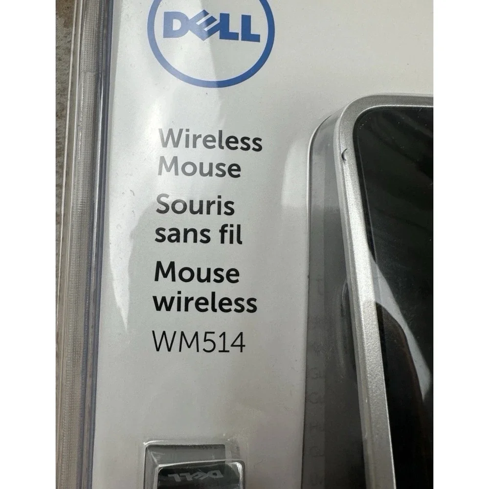 Dell WM514 Wireless Laser Wheel Mouse 6-Buttons 2.4GHz w/Dongle Receiver OEM NEW